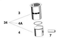 (image for) Webra 1024/34 Cyl/Pist/ring Assy. Speed 61F Aero
